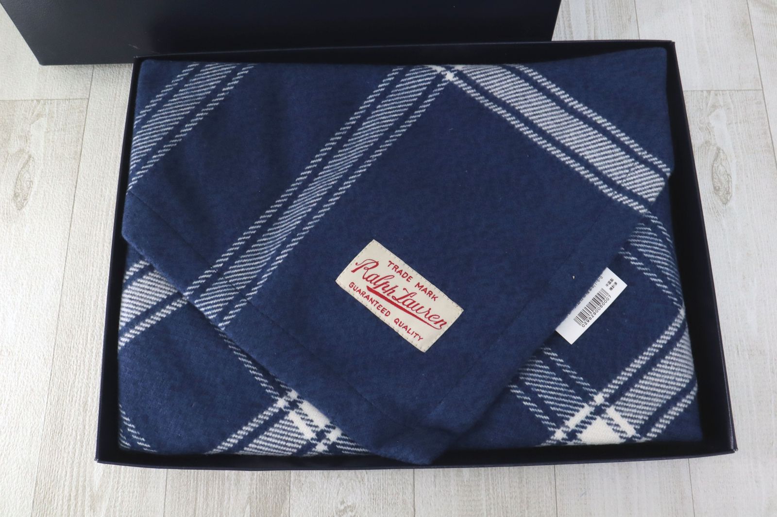 Ralph Lauren ネイビー チェック毛布