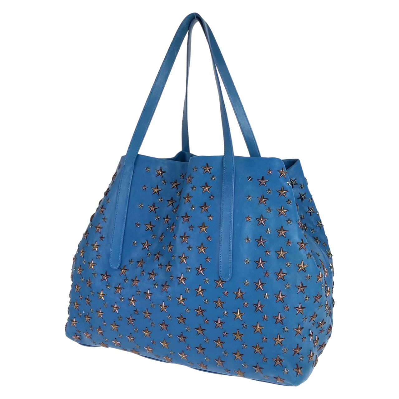 Jimmy Choo ジミーチュウ ピムリコ スタースタッズ トートバッグ 青 Jimmy Choo ジミーチュウ ピムリコ スタースタッズ トートバッグ 青