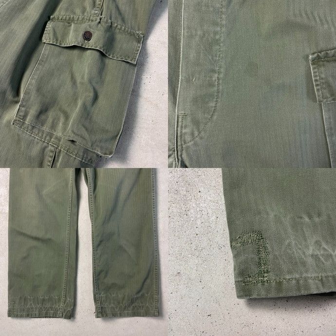 40年代 U.S.ARMY 米軍実品 M-43 HBT サイドカーゴパンツ 13STAR メンズ 