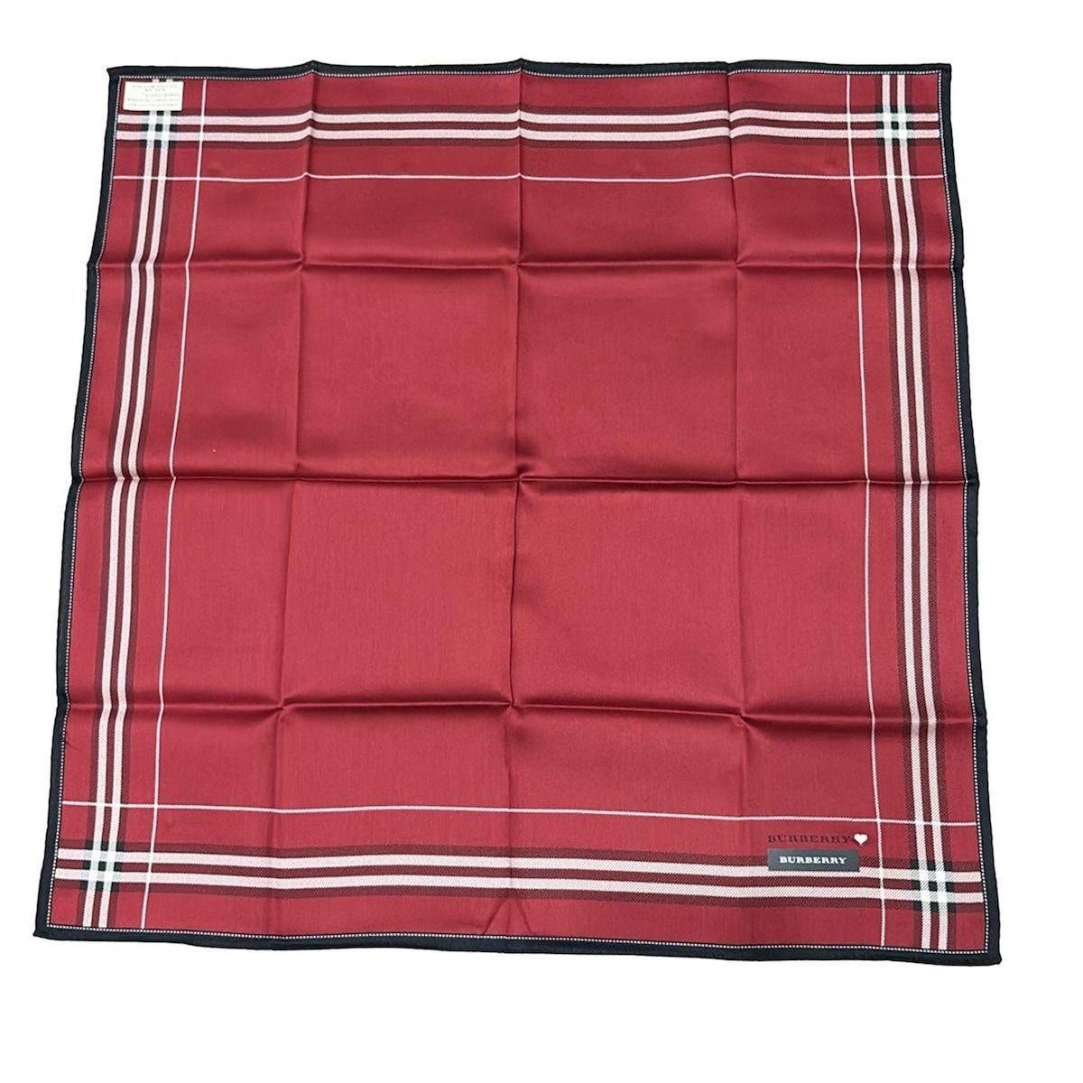 BURBERRY/Burberry(バーバリー) ハンカチ美品 - レッド×黒