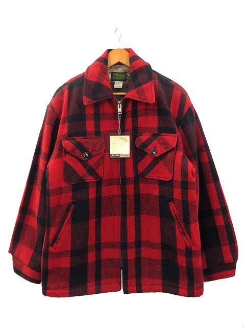 ヴィンテージ VINTAGE ケーズコレクション K's COLLECTION ウール ジャケット 裏ボア バッファローチェック 日本製 赤 黒 L