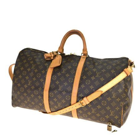 【中古】 ルイヴィトン LOUIS VUITTON キーポル バンドリエール 55 ボストンバッグ ハンド ショルダー 2WAY モノグラム M41414 70BM526
