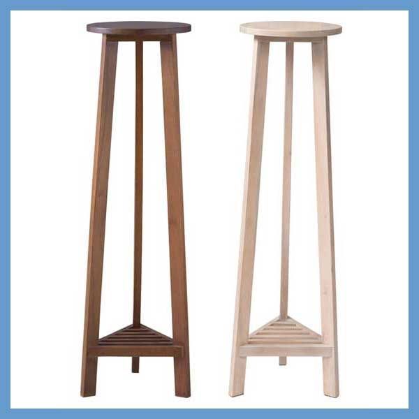 天然木 ミンディ のプランターベース 花台 Ｌサイズ W28×D28×H90cm No.923 ホワイト TALLINNNEXPO_COM