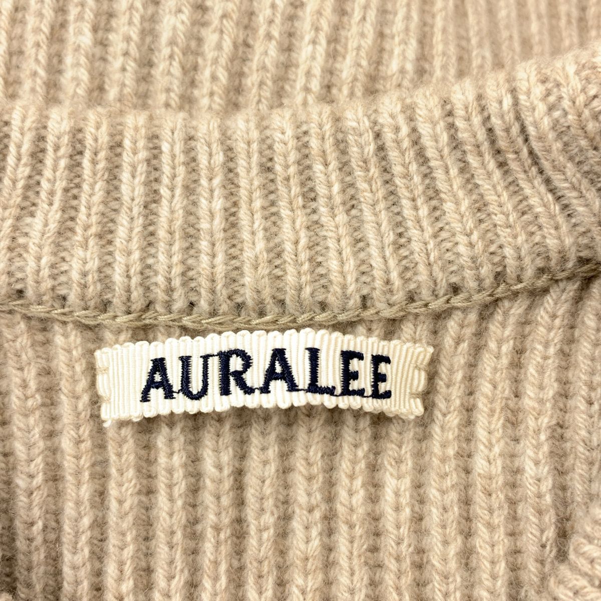 美品】 AURALEE / オーラリー | CASHMERE WOOL RIB KNIT BIG P/O 
