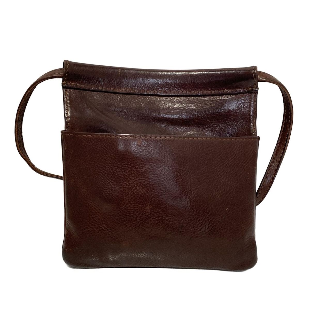 【極美品】　genten ゲンテン　チェルボ　ショルダーバッグ　ダークブラウン 極美品】 genten ゲンテン チェルボ ショルダーバッグ ダーク