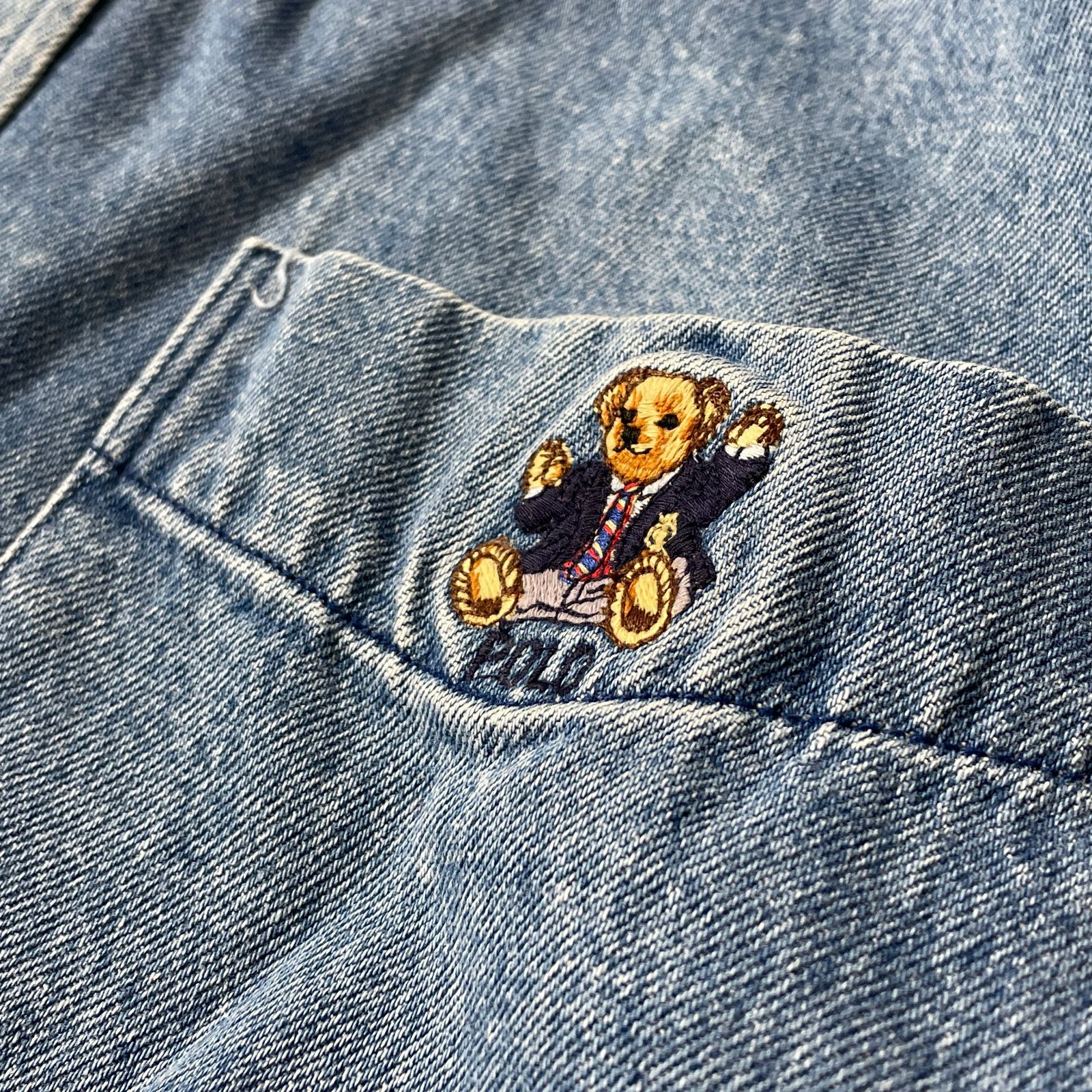 90's vintage RALPH LAUREN POLO BEAR ポロベア デニムシャツ 90's vintage RALPH LAUREN POLO BEAR ポロベア デニムシャツ