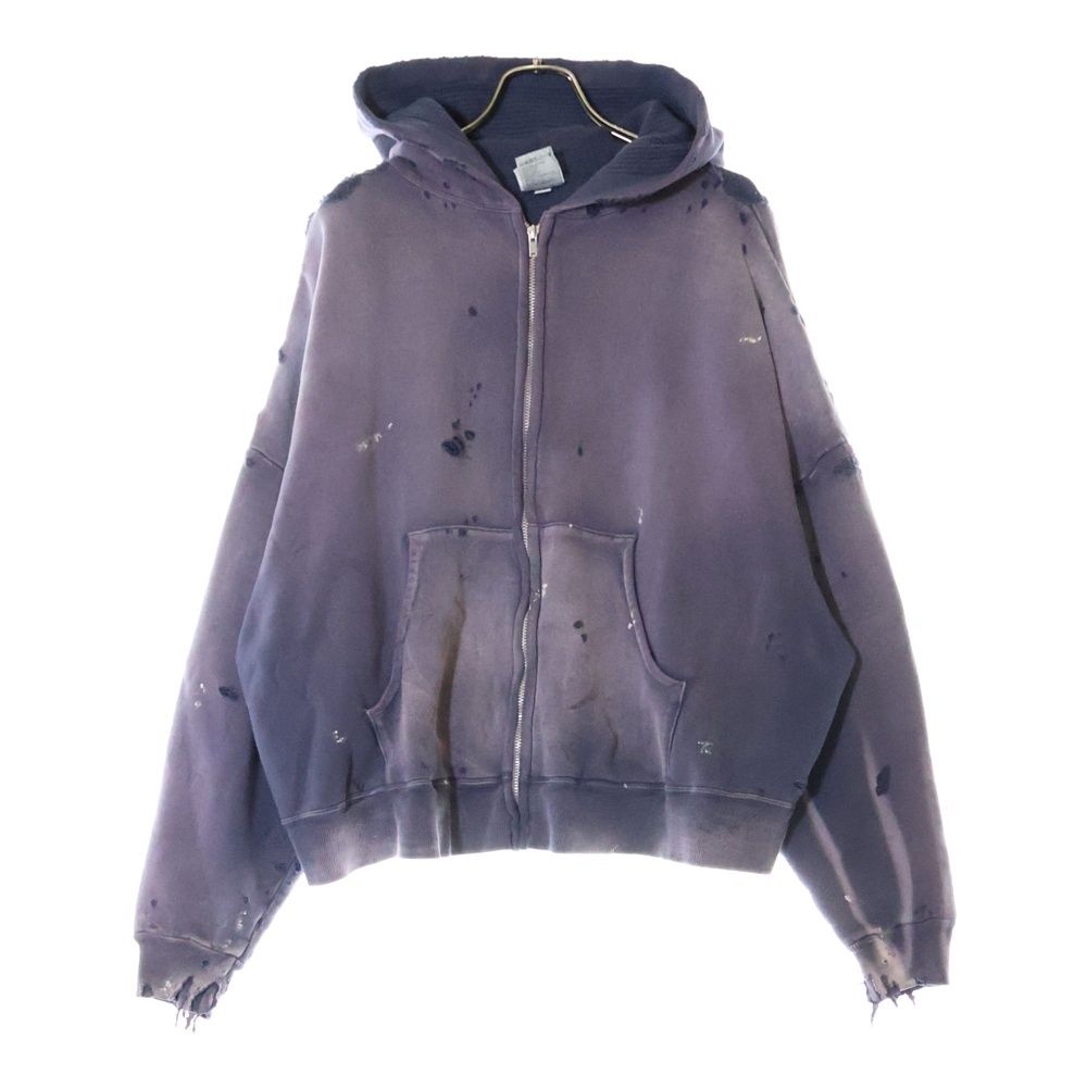 【SAINT MXXXXXX】ダメージダブルフェイス ジップアップフーディ SAINT MXXXXXX(セントマイケル) 商品ページ - ZIP PARKA DAMAGE