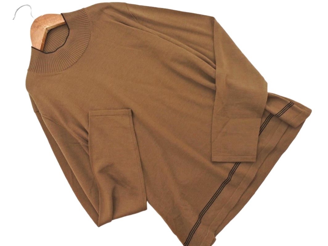 ダナパリ ニットカーディガン 長袖 モックネック ウール混 モヘヤ混 9 M 茶 ウール混モックネックニット | INSPIRE ONLINE SHOP