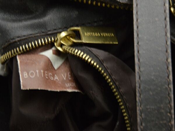 ボッテガヴェネタ BOTTEGA VENETA ショルダーバッグ BVロゴ ブラウン ゴールド金具 レディース su_p e_u F-B6727