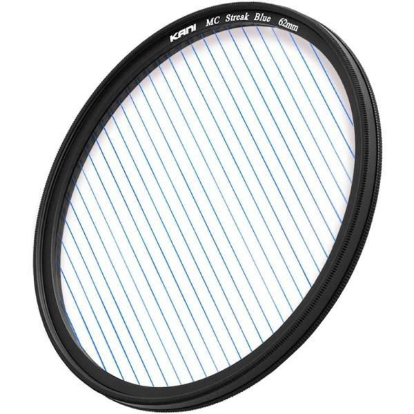 KANI レンズフィルター ストリークブルー 62 mm | シネマ アナモルフィックレンズ 効果 Streak Blue