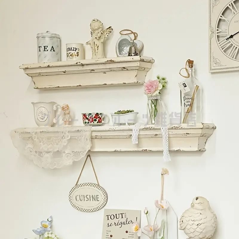 フランスアンティーク 古い木のウォールシェルフ 壁掛け棚 飾り棚 木製 古家具 2025年最新】Yahoo!オークション -アンティーク 棚 壁掛けの中古品