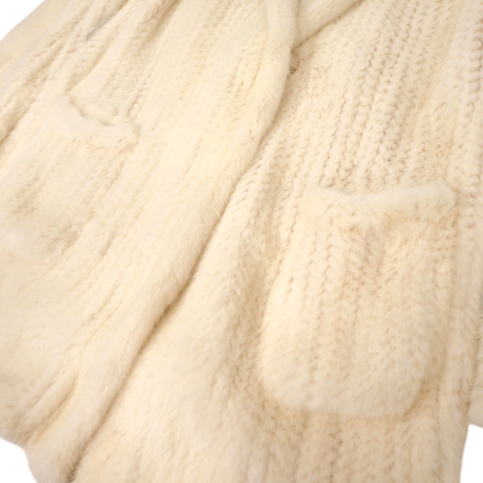 □美品 パールミンク MINK ミンクヤーン ミンクファー ベルト