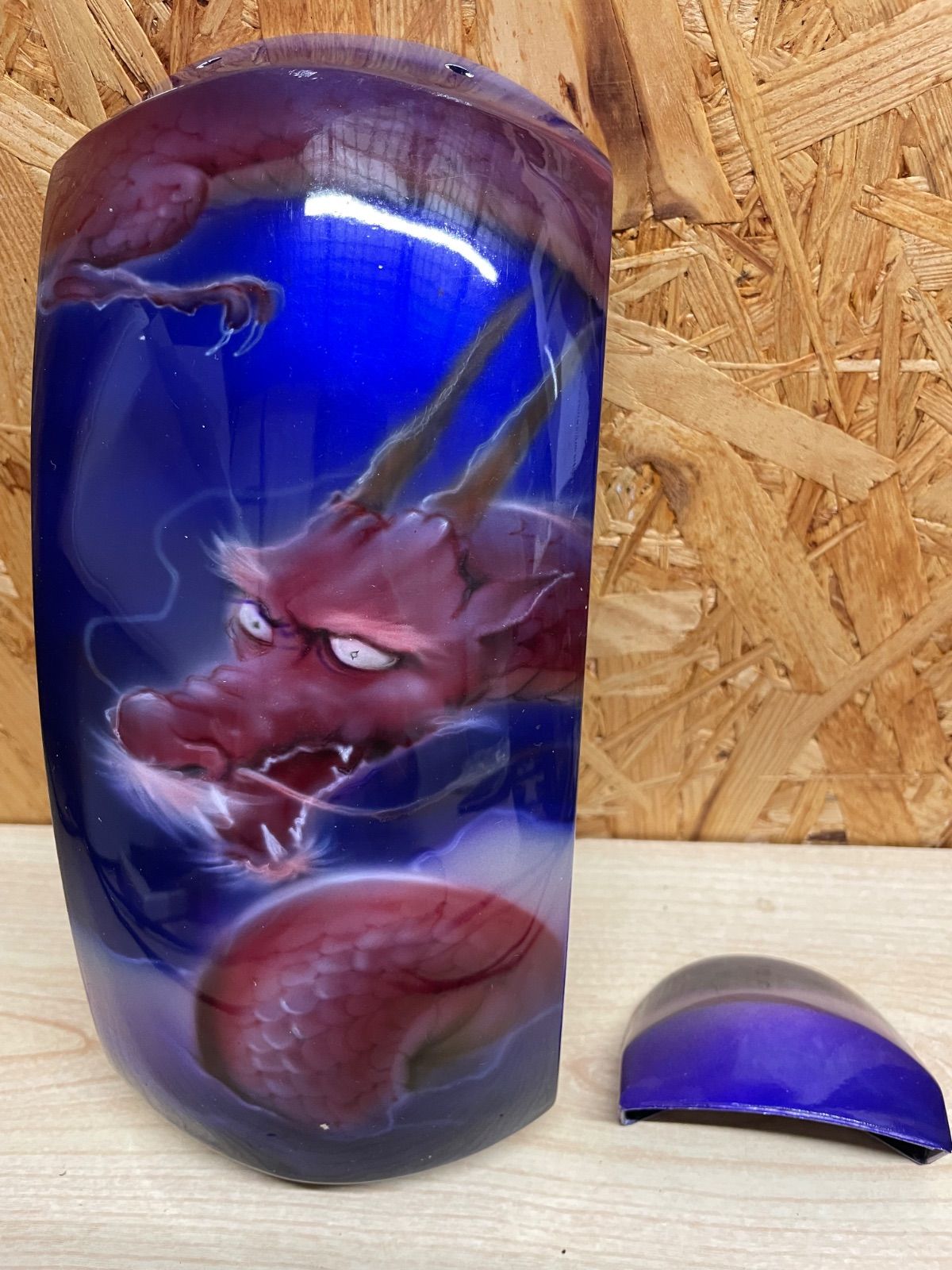 津軽三味線 胴掛け 天神カバー付 龍