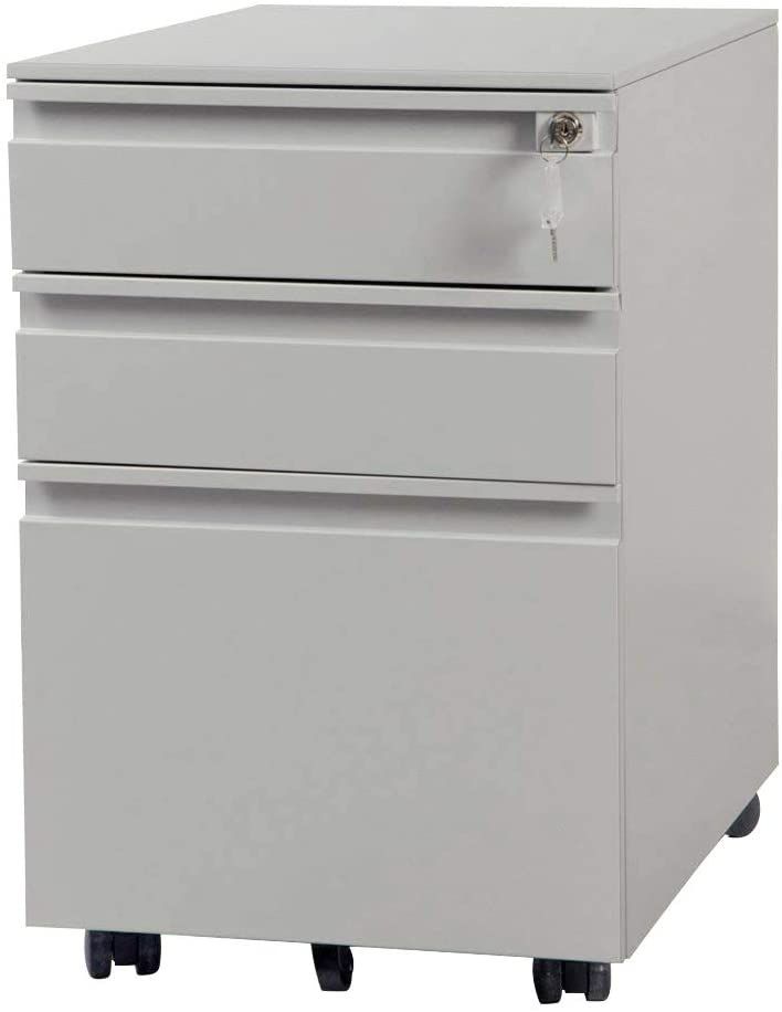 サイドワゴン 3段オールロック 幅390×奥行450×高さ600mm スチール製 yew2