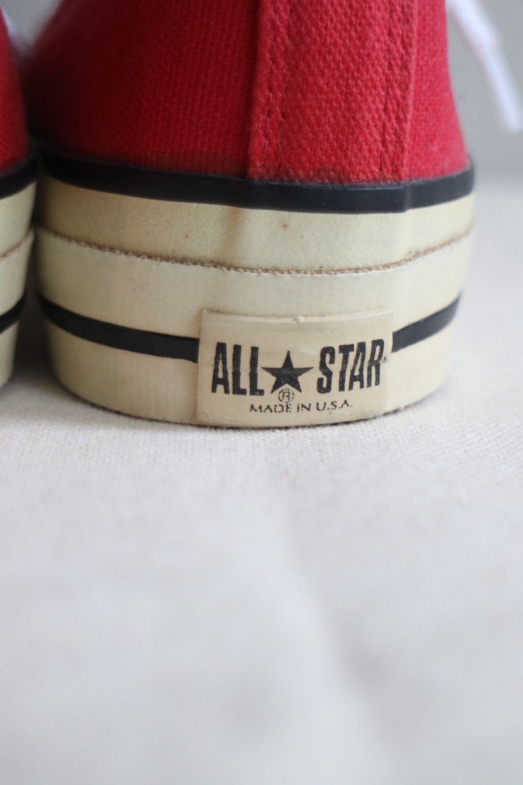 90's CONVERSE ALL STAR コンバース オールスター デッドストック  ローカット USA製  kids スニーカー レッド 13 20cm