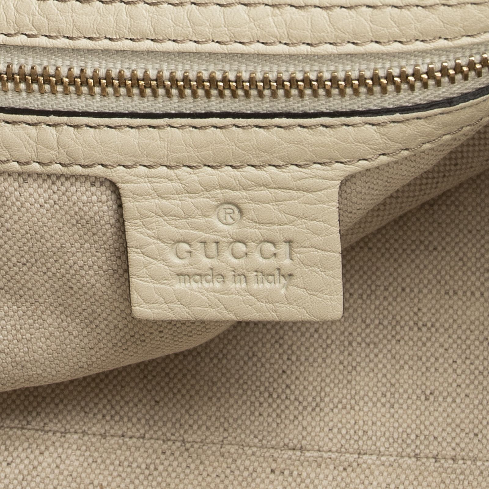 GUCCI グッチ中 ベラ ホーボーアイボリー ベージュGGキャンバスA DECORATOM_COM_BR