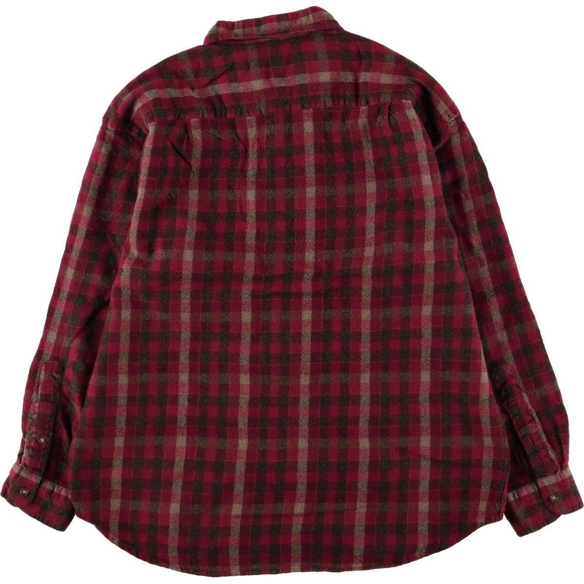 古着 00年代 ペンドルトン PENDLETON SIR PENDLETON チェック柄 ボタンダウン 長袖 ウールシャツ レディースXL相当|eaa587819