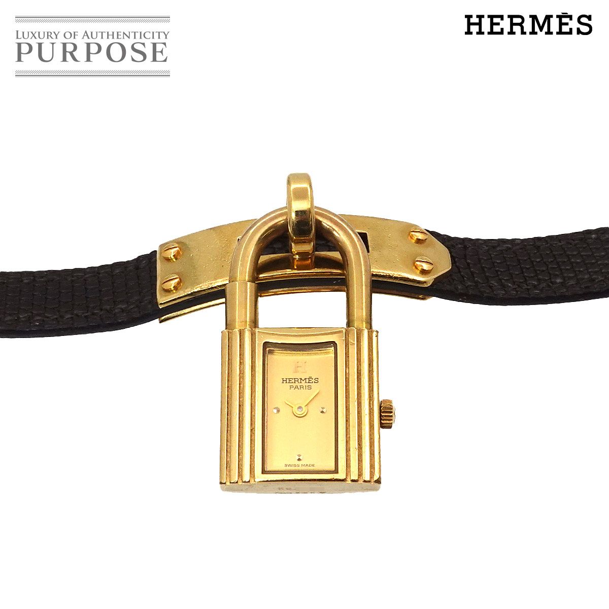 稼働✨HERMES エルメス ケリーウォッチ カデナ ゴールドカラー HERMES エルメス ケリーウォッチ ○R刻印(1988年) カデナ GP