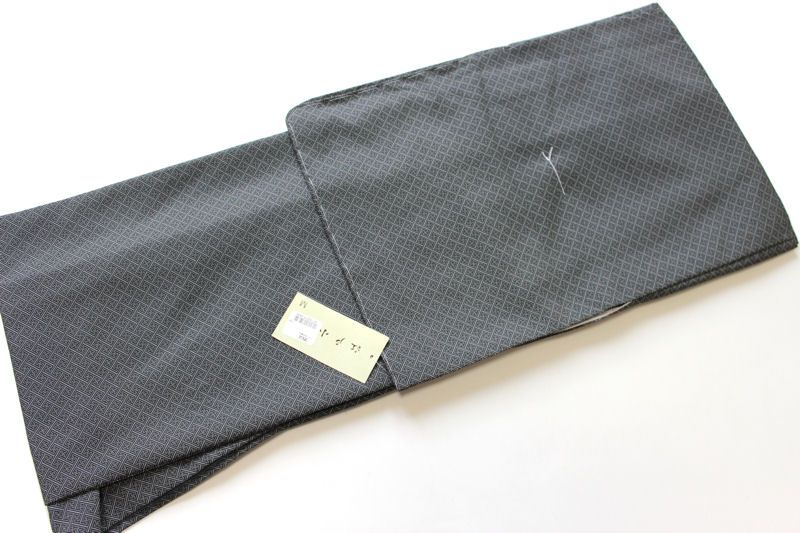 お仕立て上がり袷せキモノ-No.021【Mサイズ/良質江戸小紋柄/地色：黒色