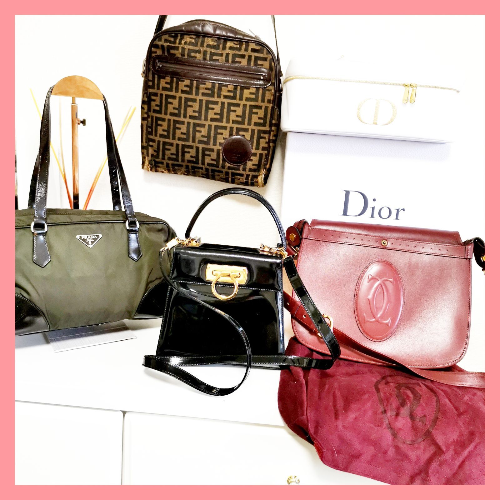 正規品！ブランドバッグまとめ売り5点！PRADAプラダCOACHコーチGUCCI