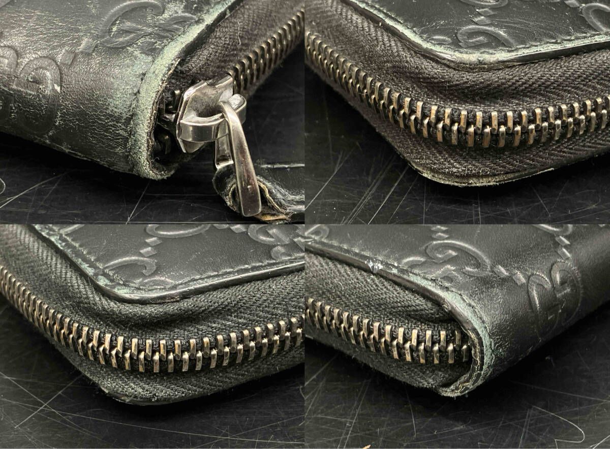 GUCCI グッチ グッチシマ 447906・0416 オーガナイザー長財布 黒