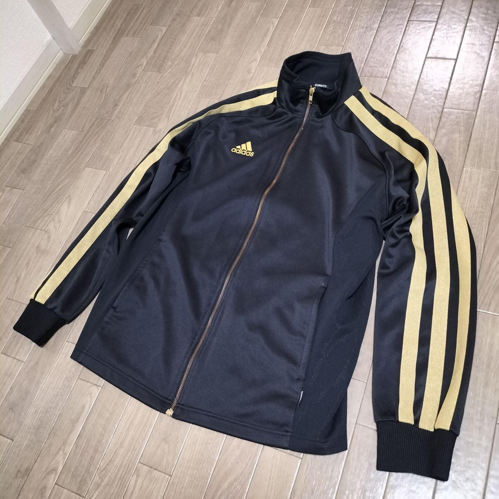 美品☆old adidas トラックジャケット ジャージ トップス アウター 黒