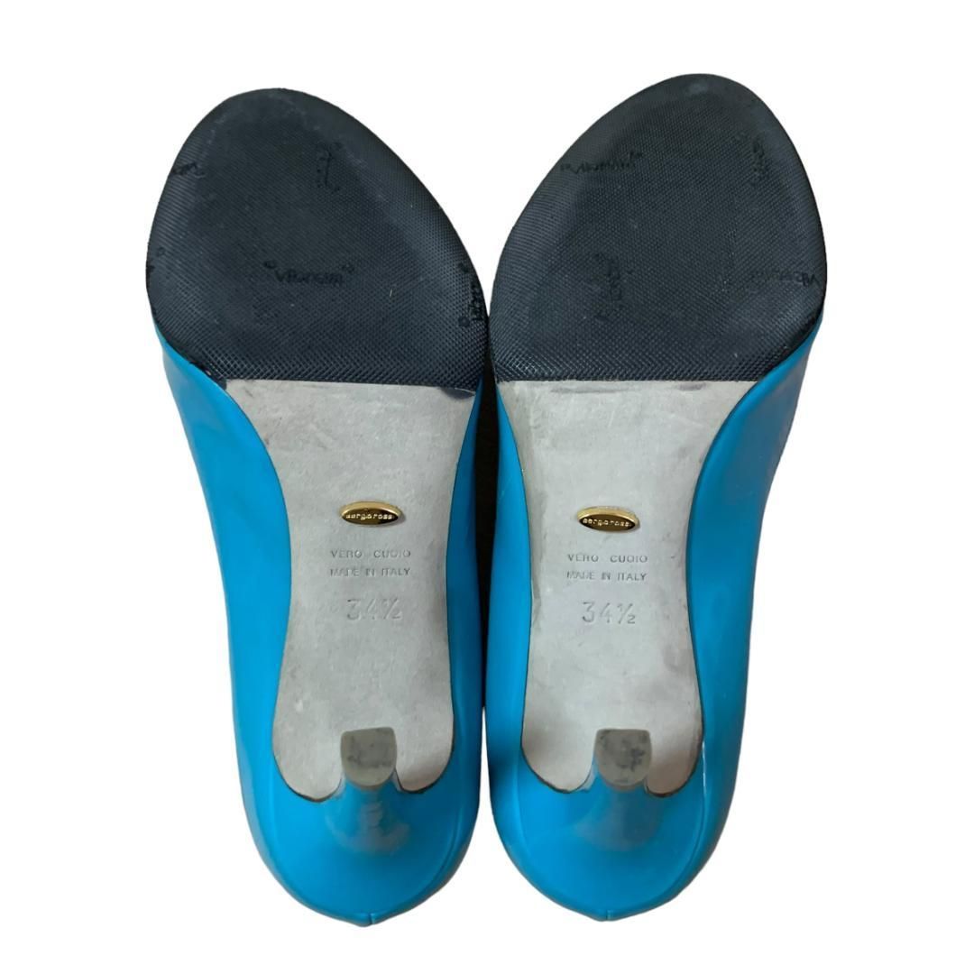 セルジオロッシ (22) パンプス アーモンドトゥ ハイヒール 本革 レザー