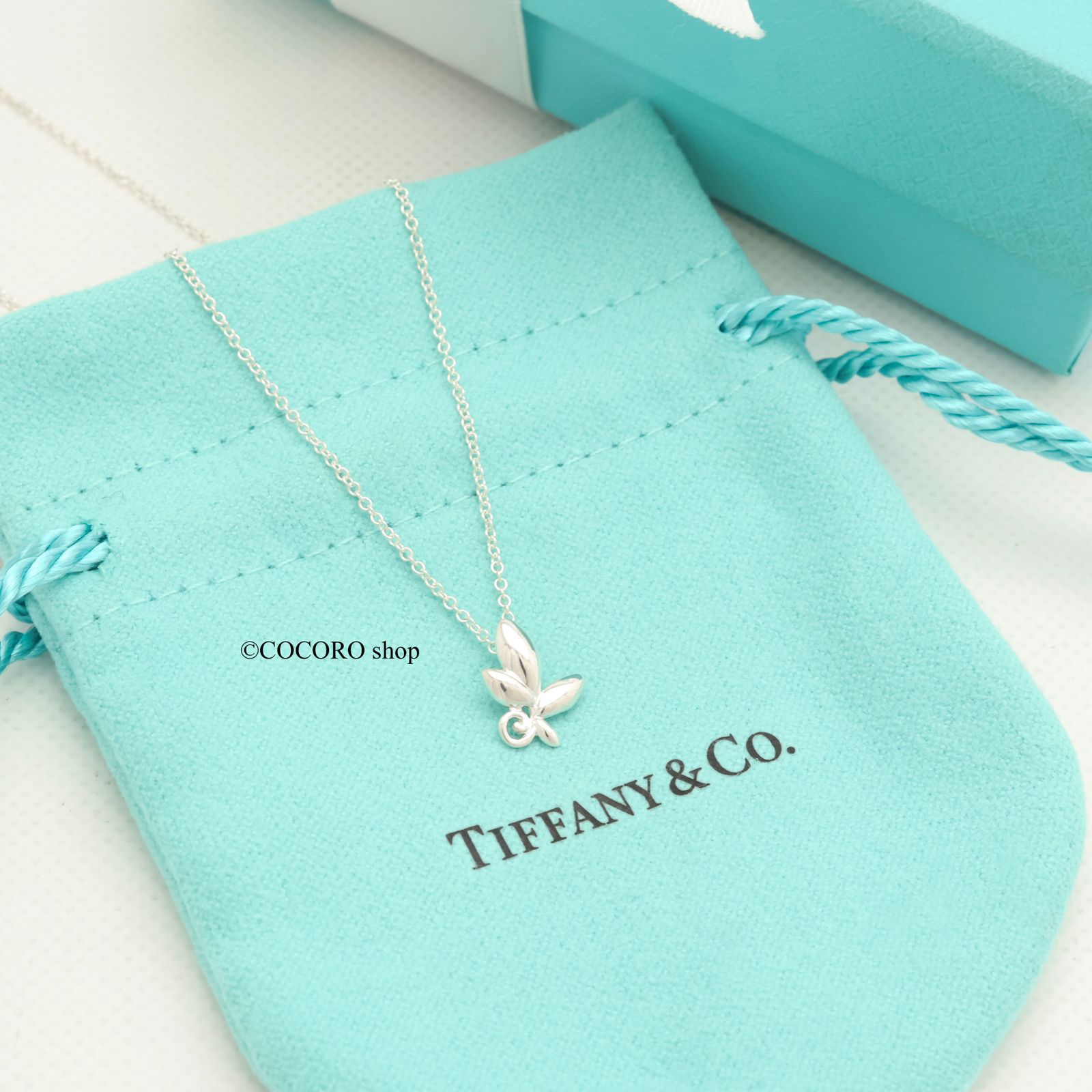 美品】ティファニー TIFFANY&Co. オリーブ リーフ パロマピカソ ネックレス AG925 - メルカリ