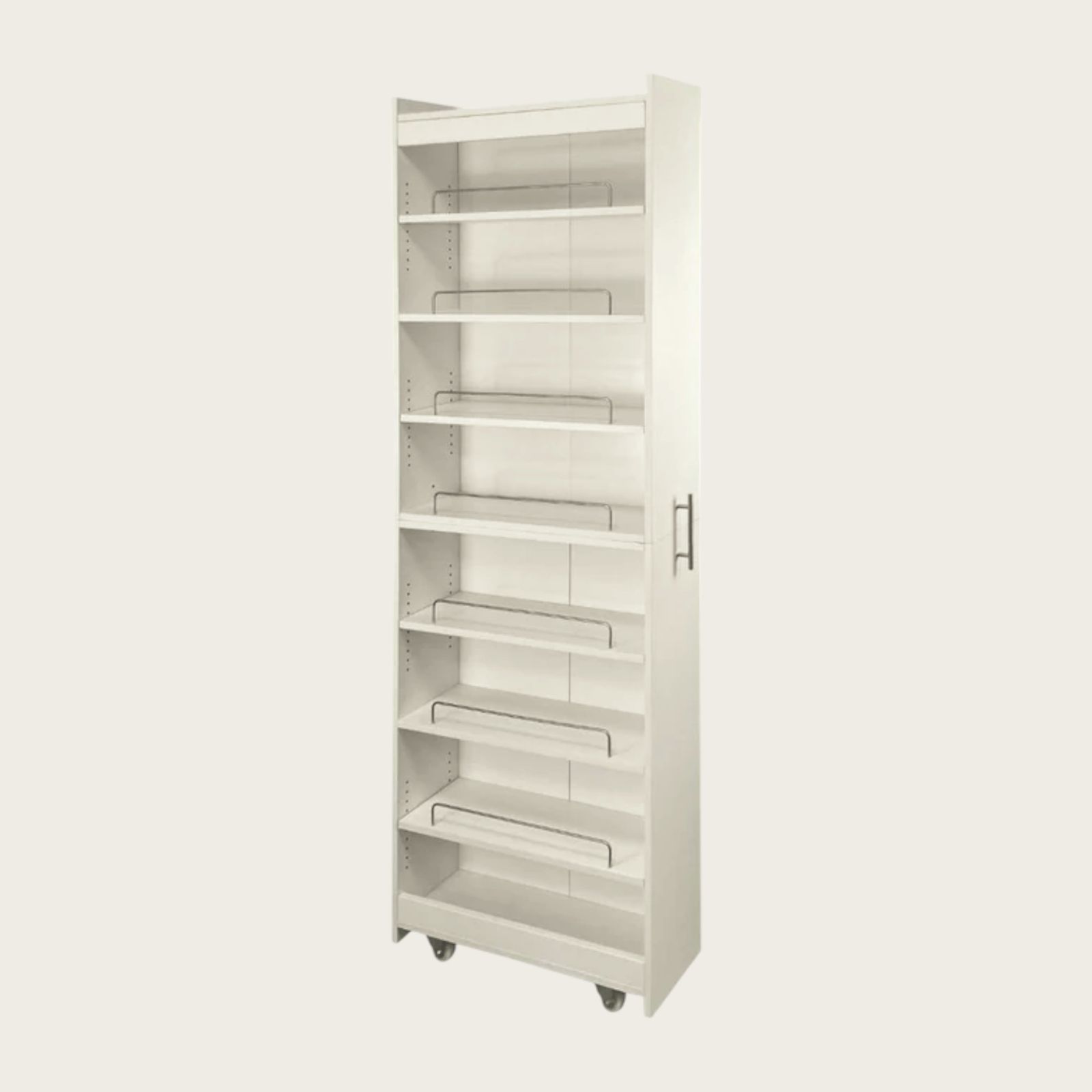 1918 8段 キッチン ワゴン 隙間収納 ホワイト (幅20cm×奥行60cm