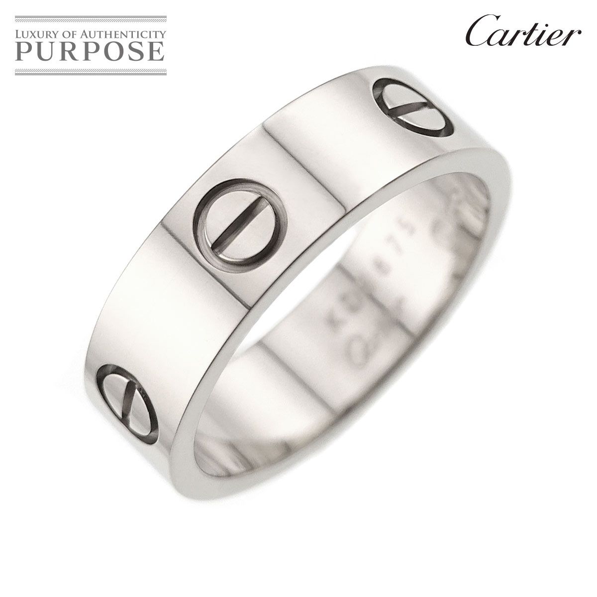 A099 カルティエ ラブリング 750Kホワイトゴールド #47 7号 箱付 A099 カルティエ ラブリング 750Kホワイトゴールド #47 7号 箱付