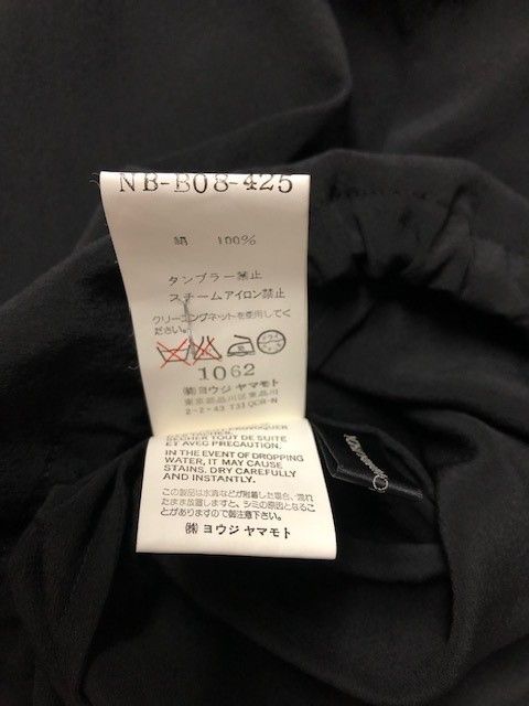 YOHJI YAMAMOTO+NOIR シルク プルオーバーシャツ 長袖 サイズ2