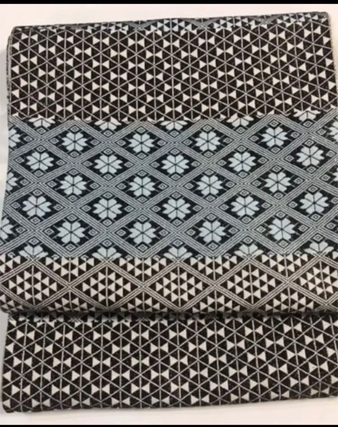 No.194西陣撚り金まわた [割付け小柄] 両面袋帯逸品 新品未使用 仕立て 