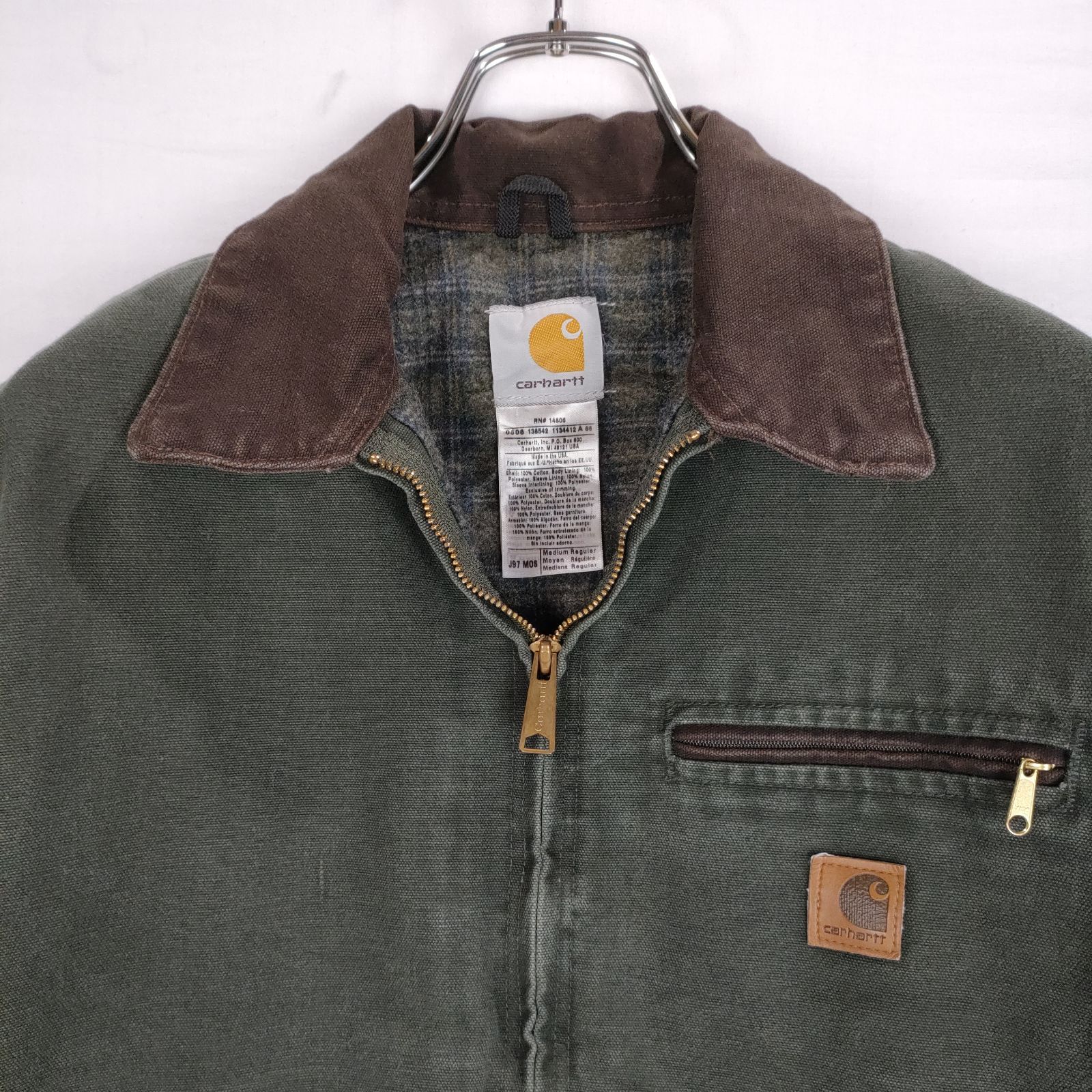 激レア美品】アメリカ製 カーハート デトロイトジャケット モスグリーン CARHARTT J97 MOS DETROIT サイズM - メルカリ