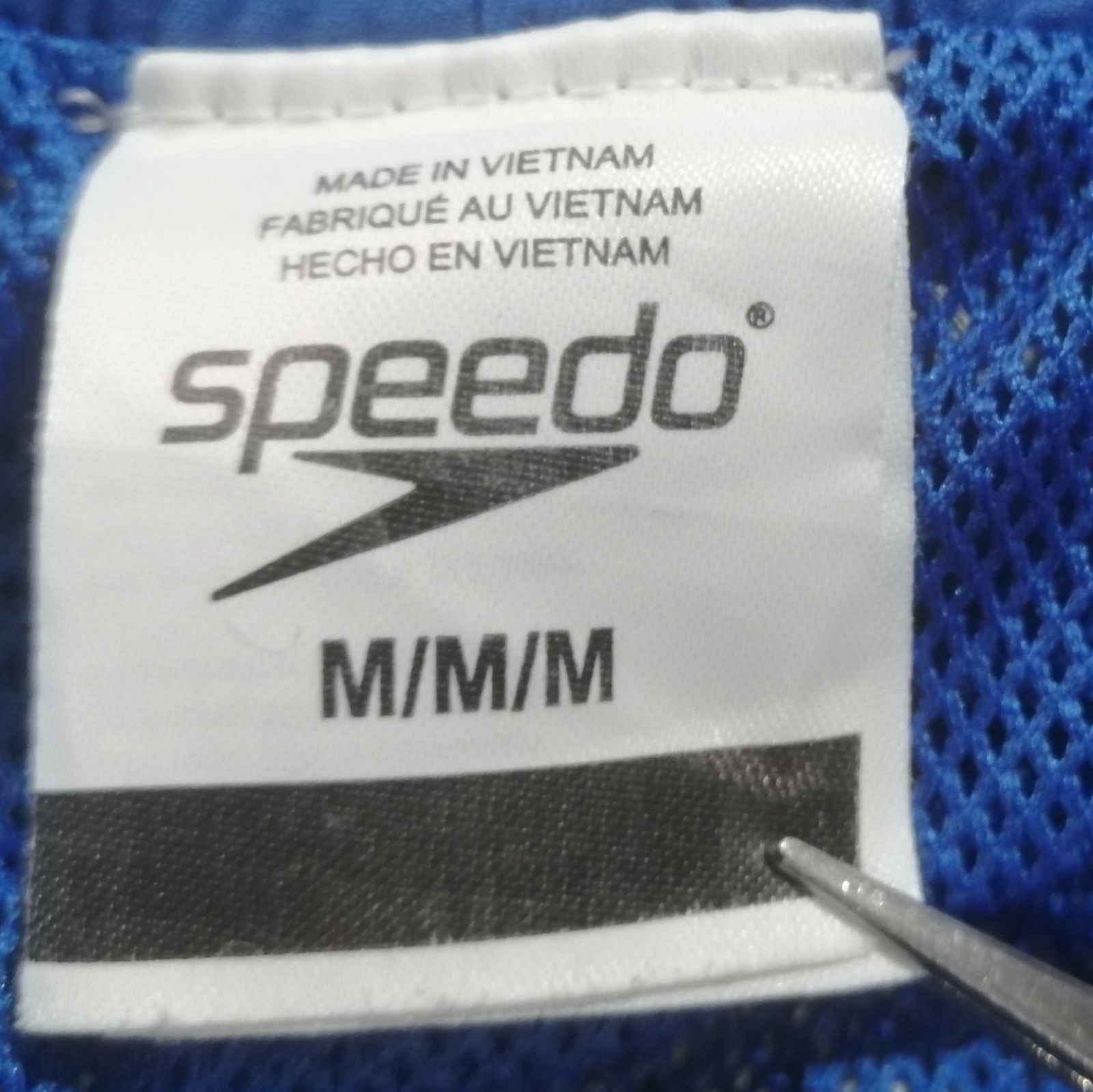 speedo スピード　海パン／水着　黒ｘ青　ゴム・ひもウエスト　サイズM