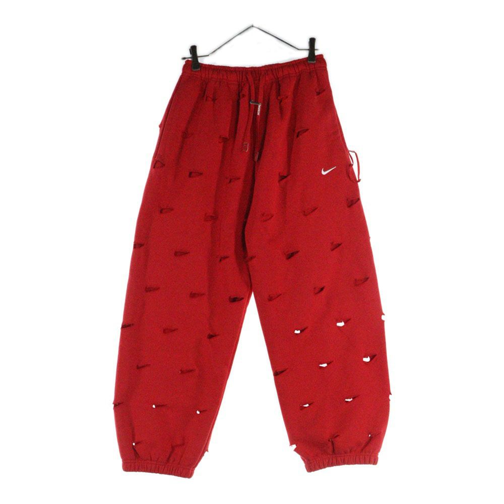 NIKE ナイキ ×JACQUEMUS Ngr He Pants ジャックスダメージ加工スウェットパンツ レッド FJ3269ー657