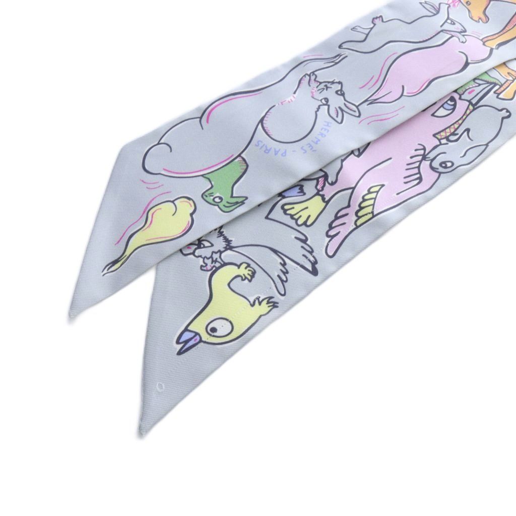 エルメス HERMES ツイリー MILLE ET UN LAPINS 千と一のうさぎ