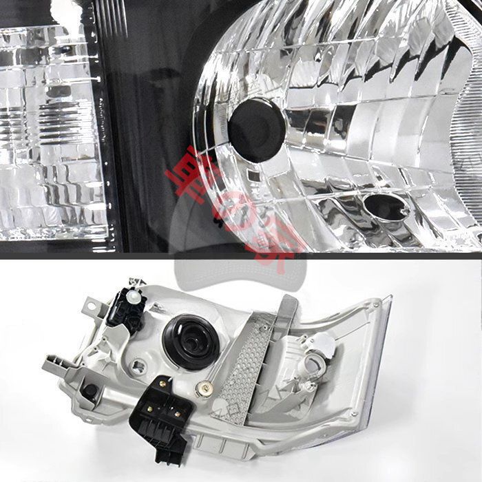 高品質 HIACE 200系 トヨタ ハイエース 2014-2018 年式 フロントヘッドライト ブラックベース 2PCS