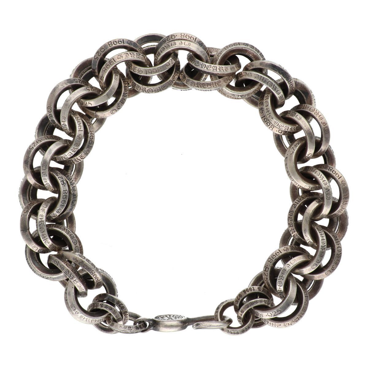 CHROME HEARTS クロムハーツ ダブル Bリング ブレスレット SV925 シルバー 24002526 RS