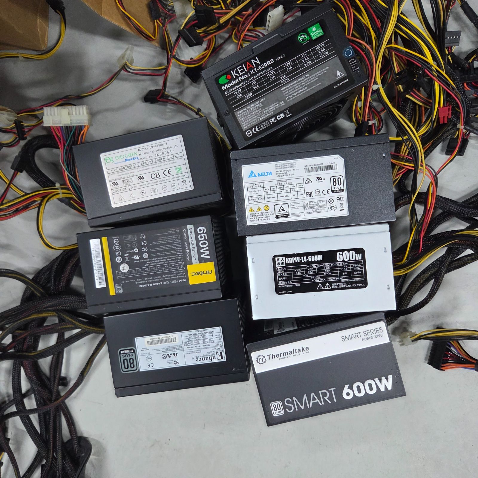 10 通電 済 電源ユニット 600W～650W 7個