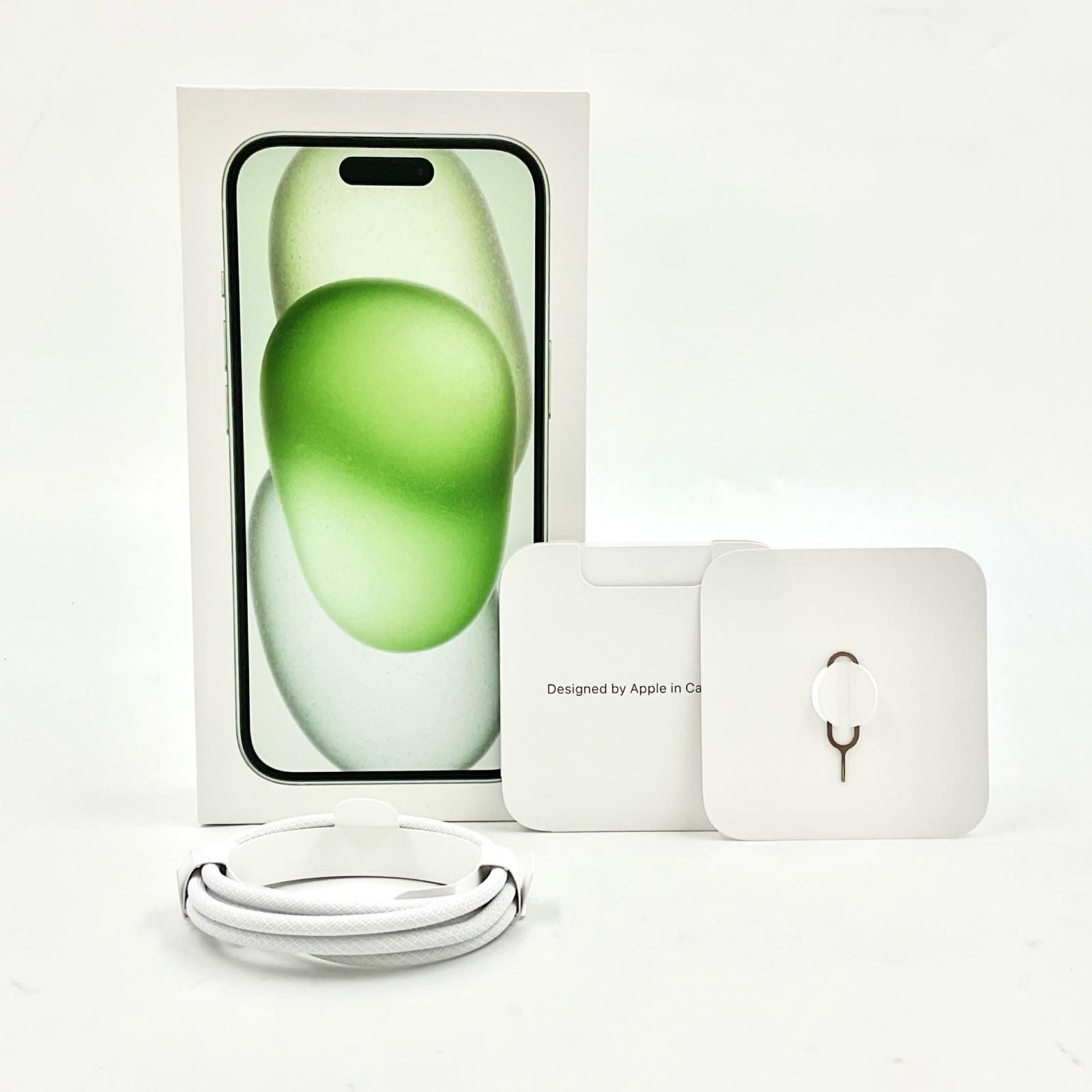 全額返金保証】【最速発送】 iPhone 15 128GB グリーン SIMフリー 白 
