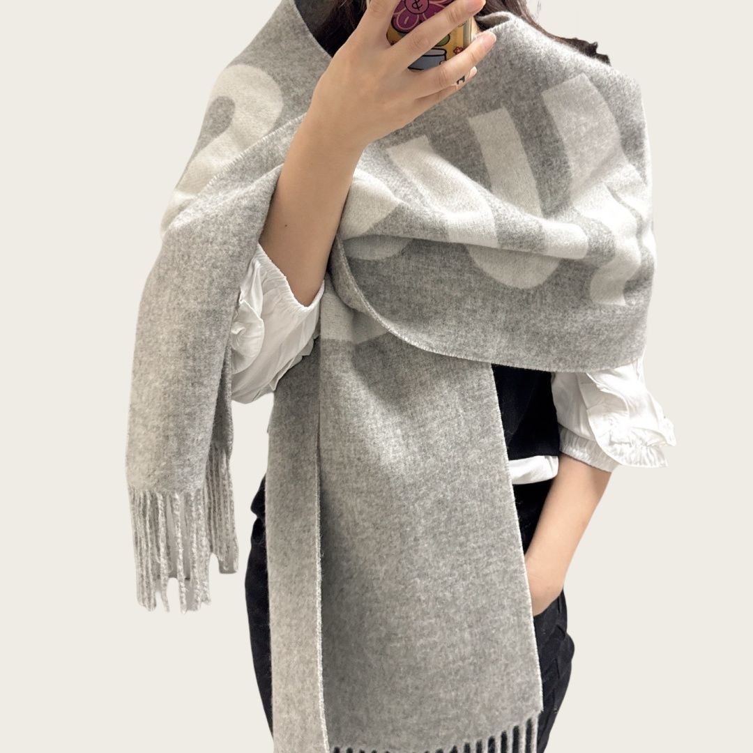 jacquemusマフラー グレー JACQUEMUS ジャックムス マフラー ロゴマフラー グレー 35*180cm