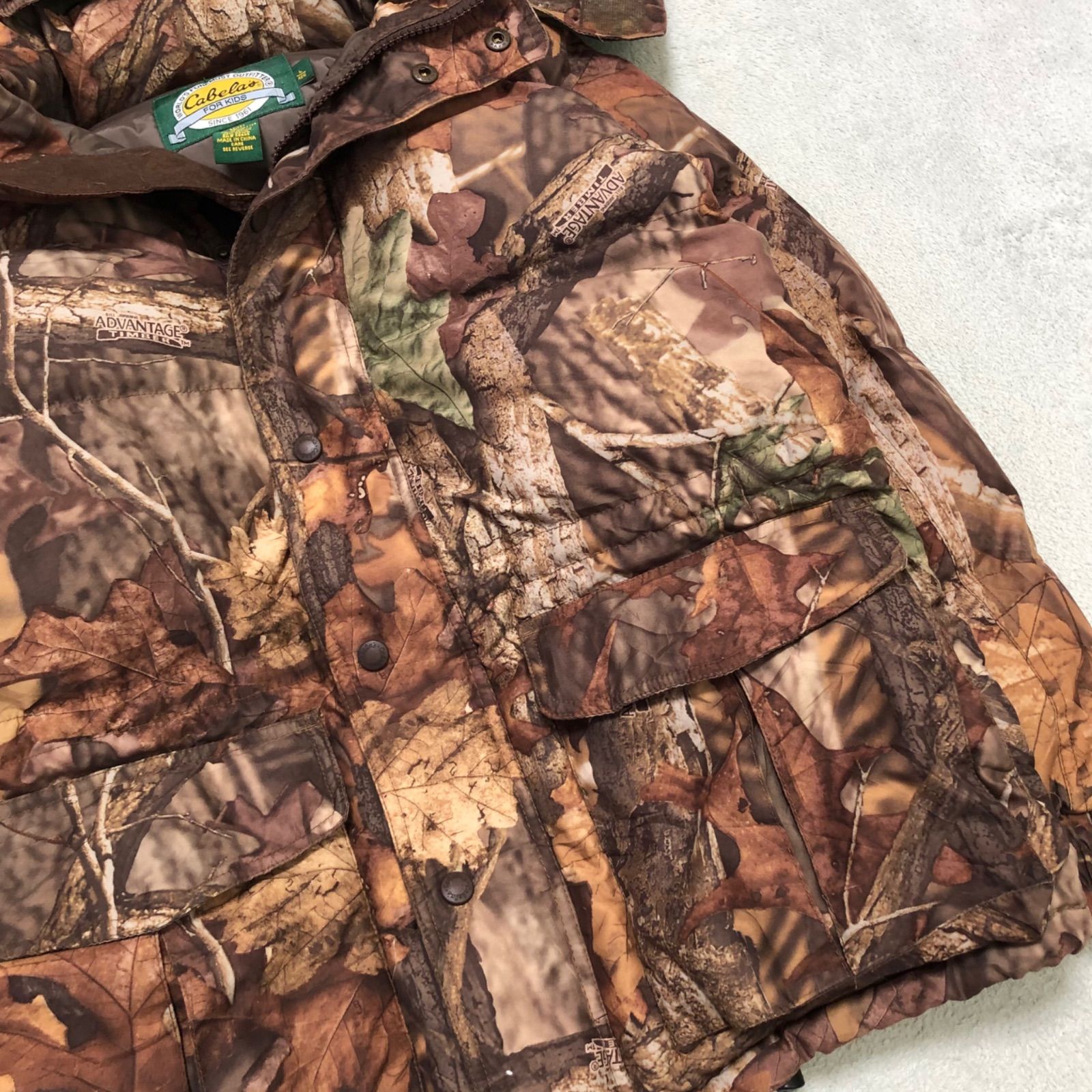 カベラス　ハンティング　防寒着 キャンプ　アウトドア　リアルツリーカモ Cabela's ダウンジャケット ハンティングジャケット リアルツリーカモ