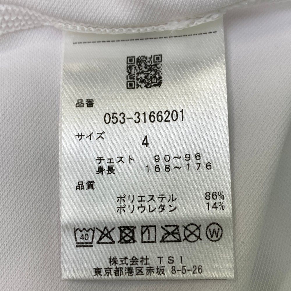 サイズ：4 PEARLY GATES パーリーゲイツ 2023年モデル ハイネック長袖Tシャツ ホワイト系 [240101323588]# ゴルフウェア メンズ ストスト