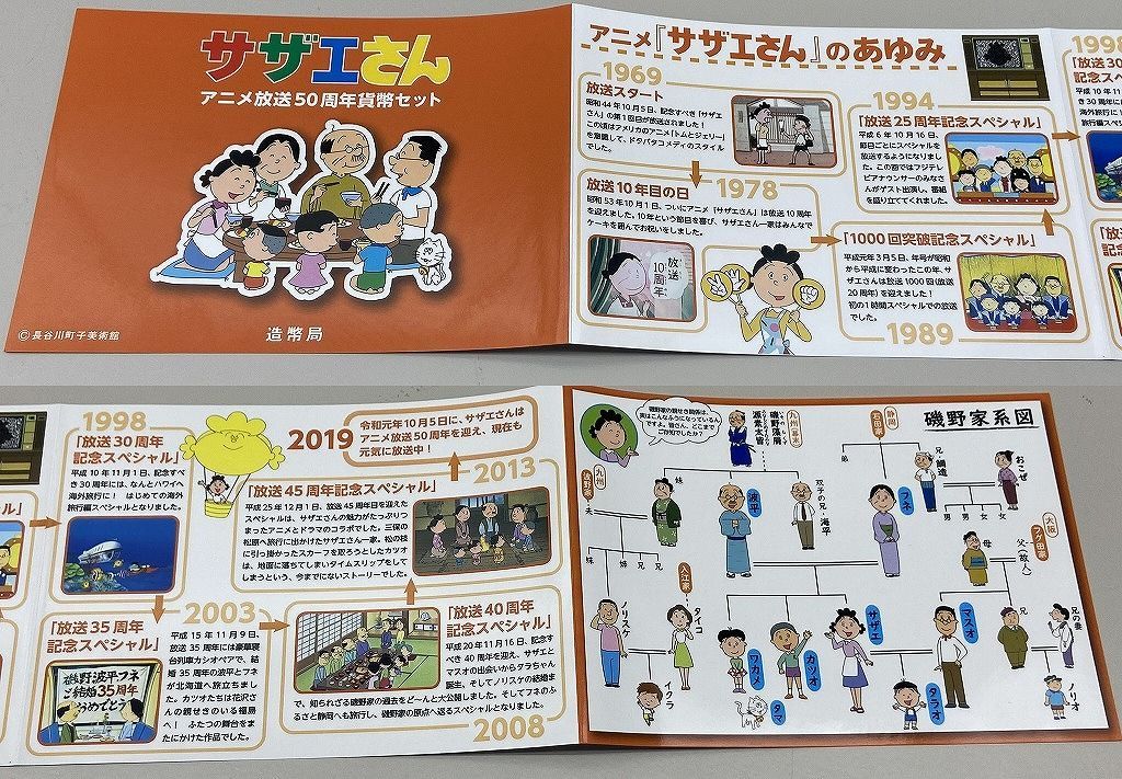 2019年(平成元年) サザエさんアニメ放送50周年 貨幣セット