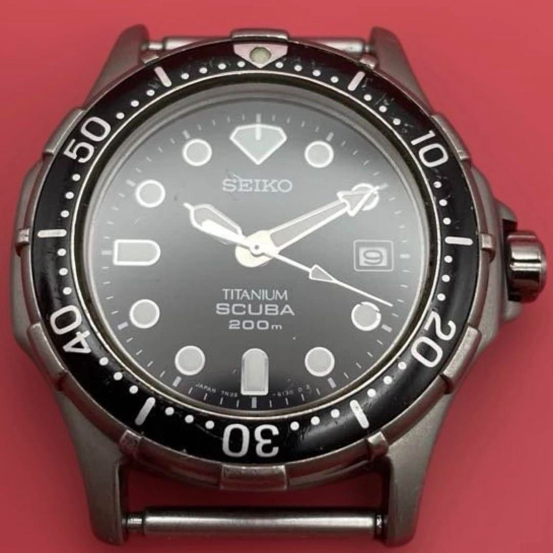 SEIKO チタン製ダイバーズウォッチ 7N35-6110 フェイスのみ セイコー