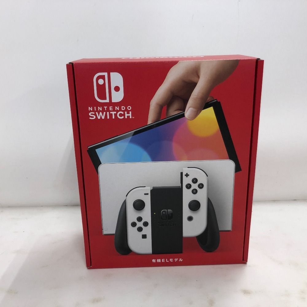 02w04966 Nintendo Switch ニンテンドースイッチ 有機ELモデル  Joy-Con(L)/(R) ホワイト ※未使用品【中古品】