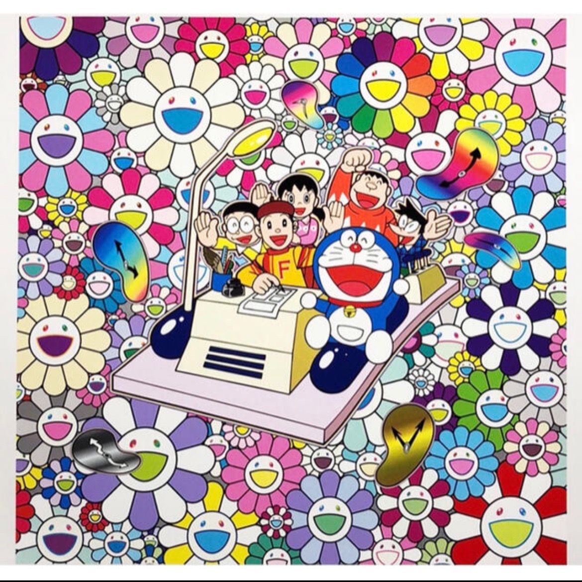村上隆 ドラえもん タイムマシンでレッツゴー ED100 zingaro kaikaikiki カイカイキキ 版画 シルクスクリーン アート 美術品