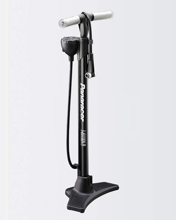 パナレーサー Panaracer 自転車 空気入れ ワンタッチ装着 空気圧の調整が 全バルブ対応 黒|シルバー アルミ製