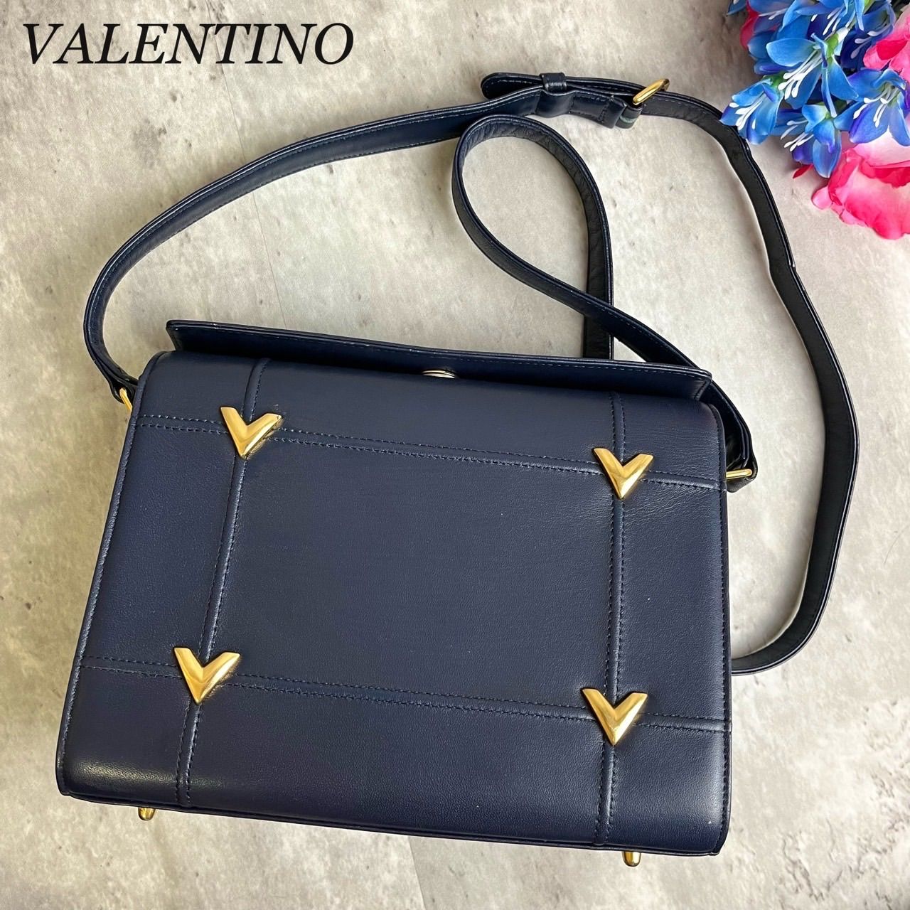 極美品✨】ヴァレンティノガラヴァーニ ハンドバッグ 型押し レザー