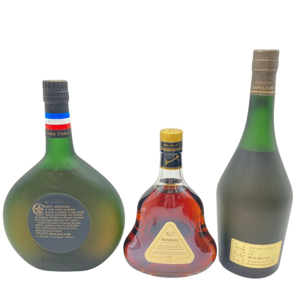ヘネシー XO クリアボトル 金キャップ ハーフボトル ＆ ブランデー 6本  